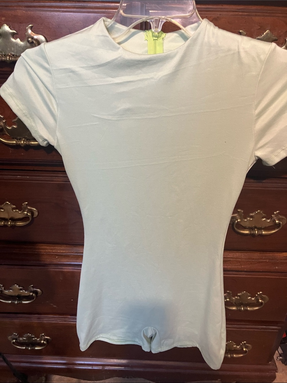 Women's Slim Crewneck Short Sleeve Tee in Pale Mint